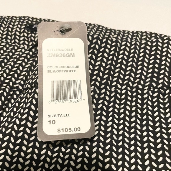 Picadilly Black and White Pants Womens Size 10 - Picture 3 of 15
